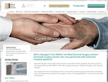 Tablet Screenshot of gwinnettsurgicalassociates.com